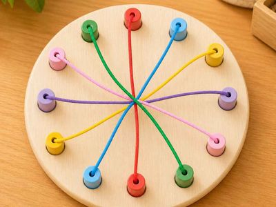 Rainbow Circle Thread Game